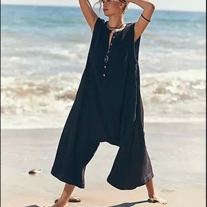Free People La Terra One-Piece Jumpsuit XS 2 Women's Casual Wide-Leg NEW